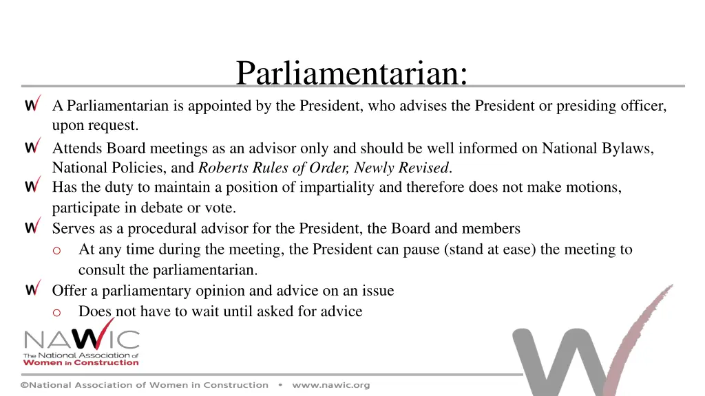 parliamentarian