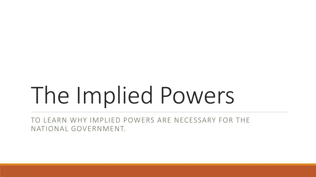 the implied powers
