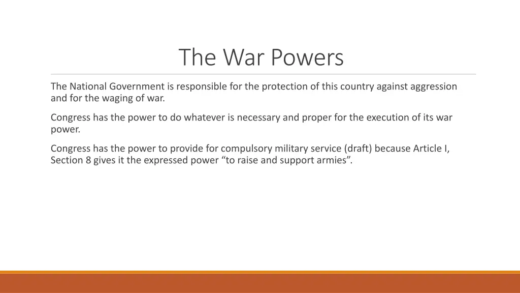 the war powers