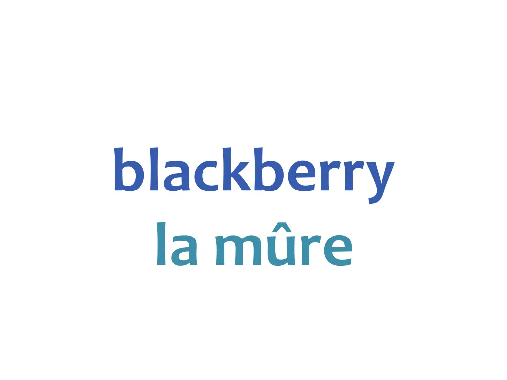 blackberry la m re