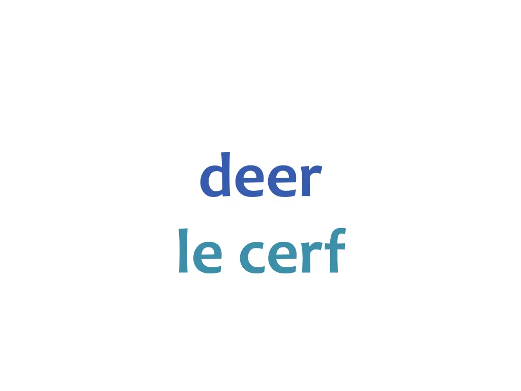 deer le cerf