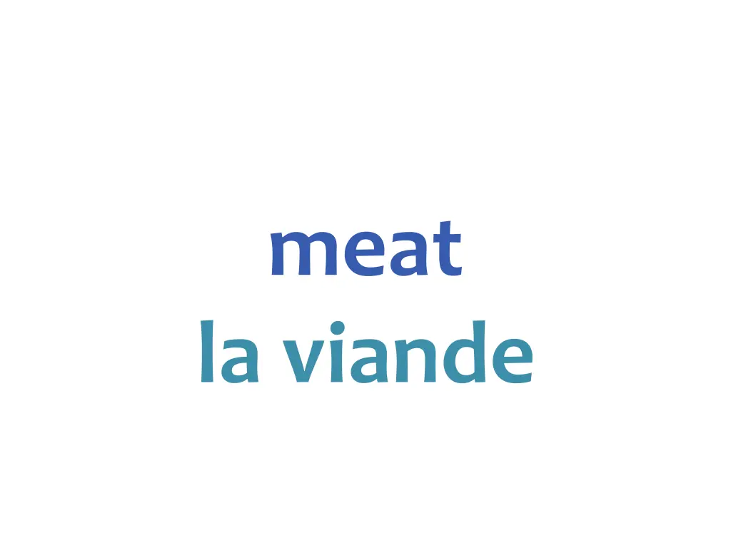 meat la viande