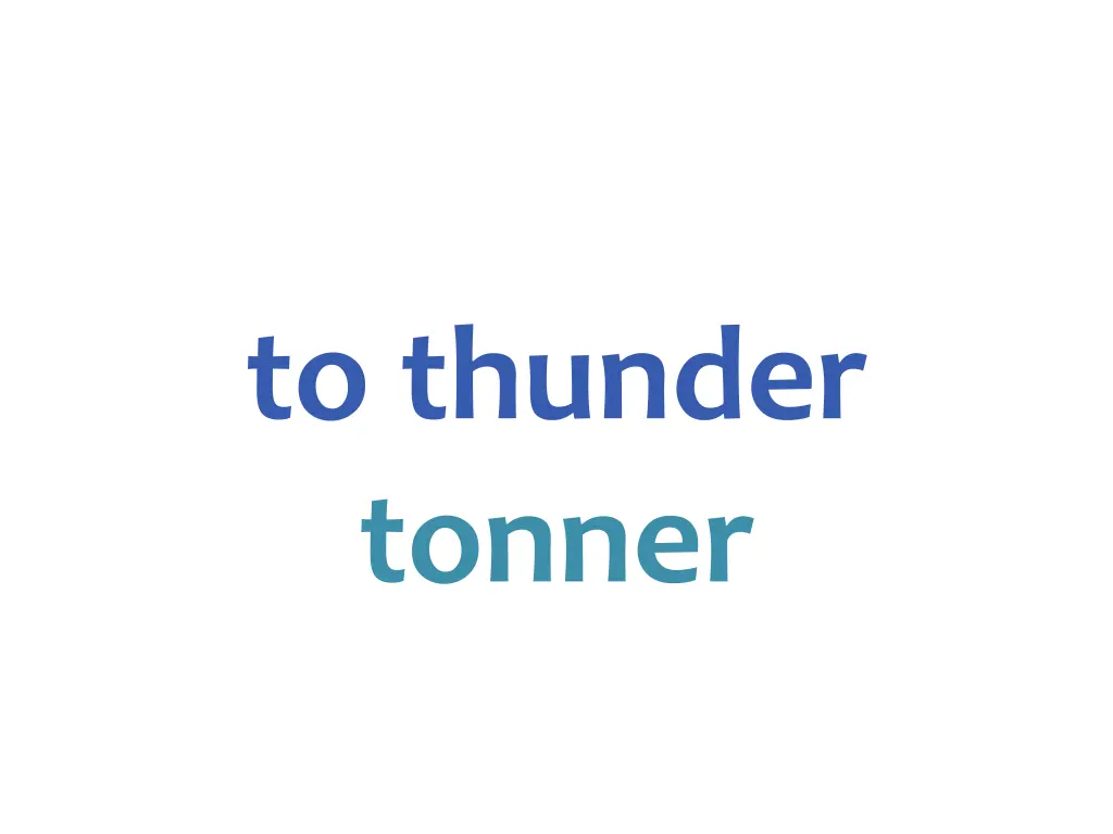 to thunder tonner