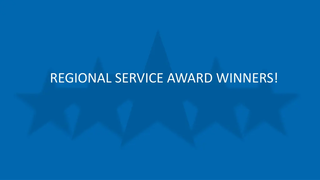regional service award winners