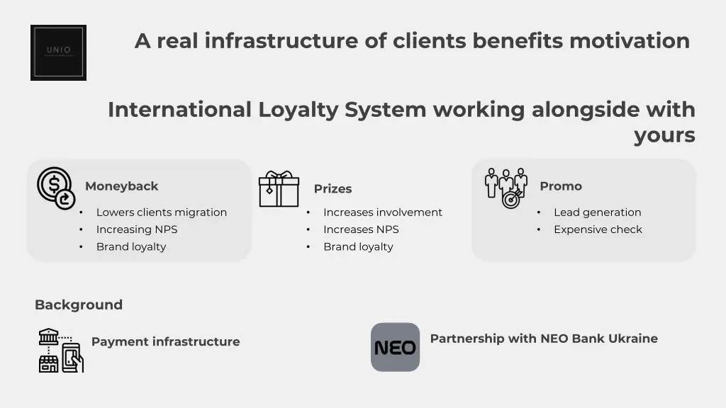 a real infrastructure of clients benefits