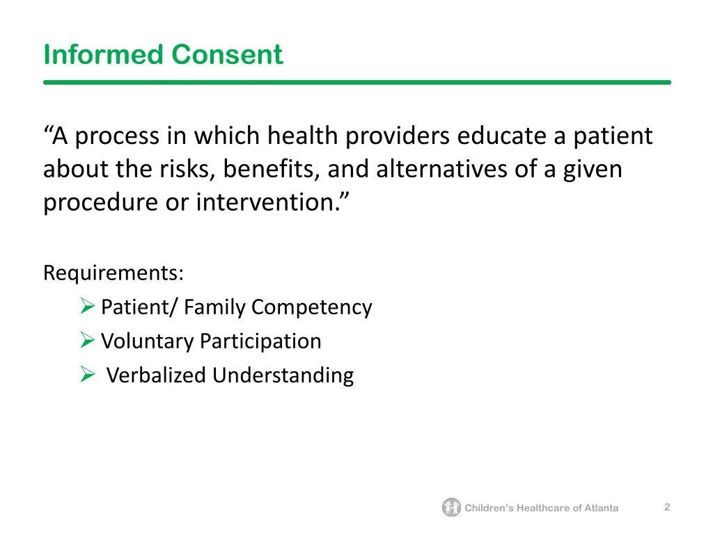 informed consent