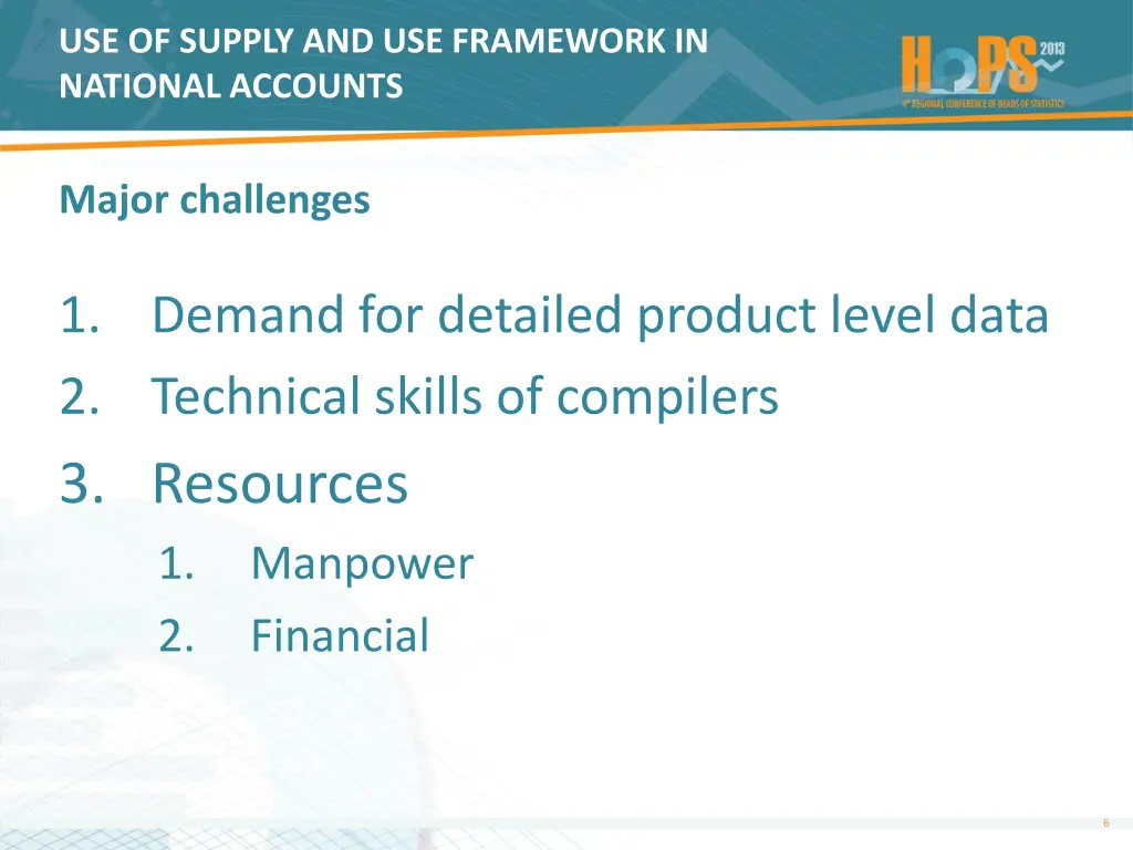use of supply and use framework in national 3