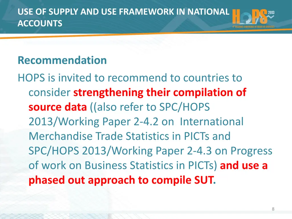 use of supply and use framework in national 5