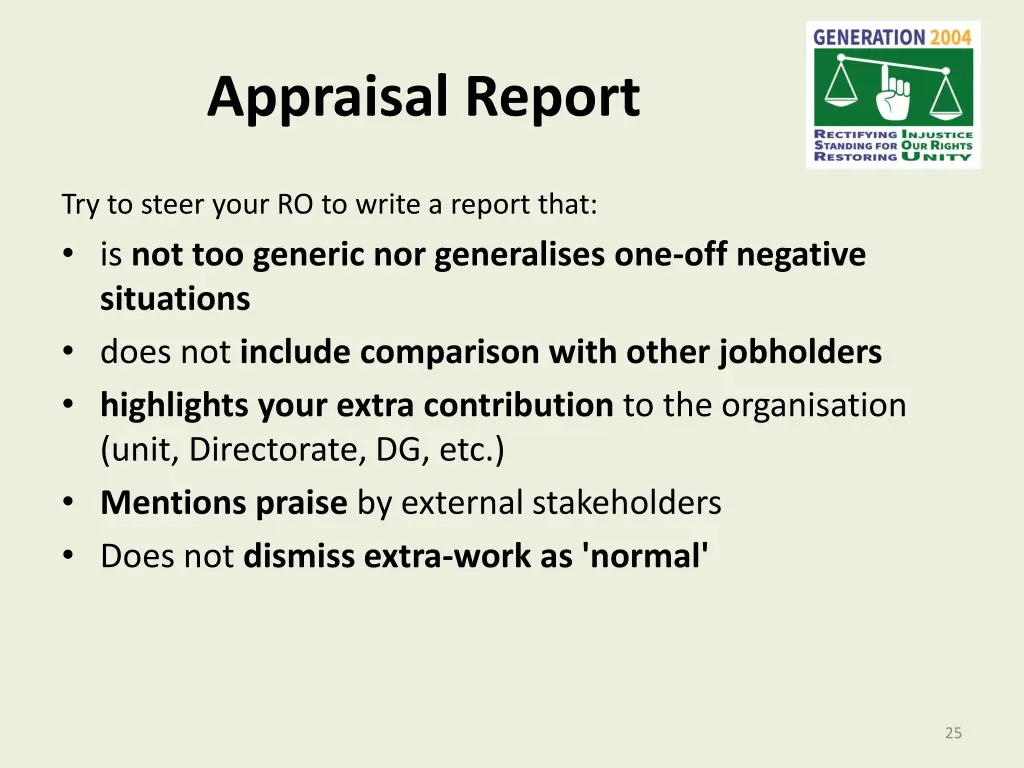 appraisal report