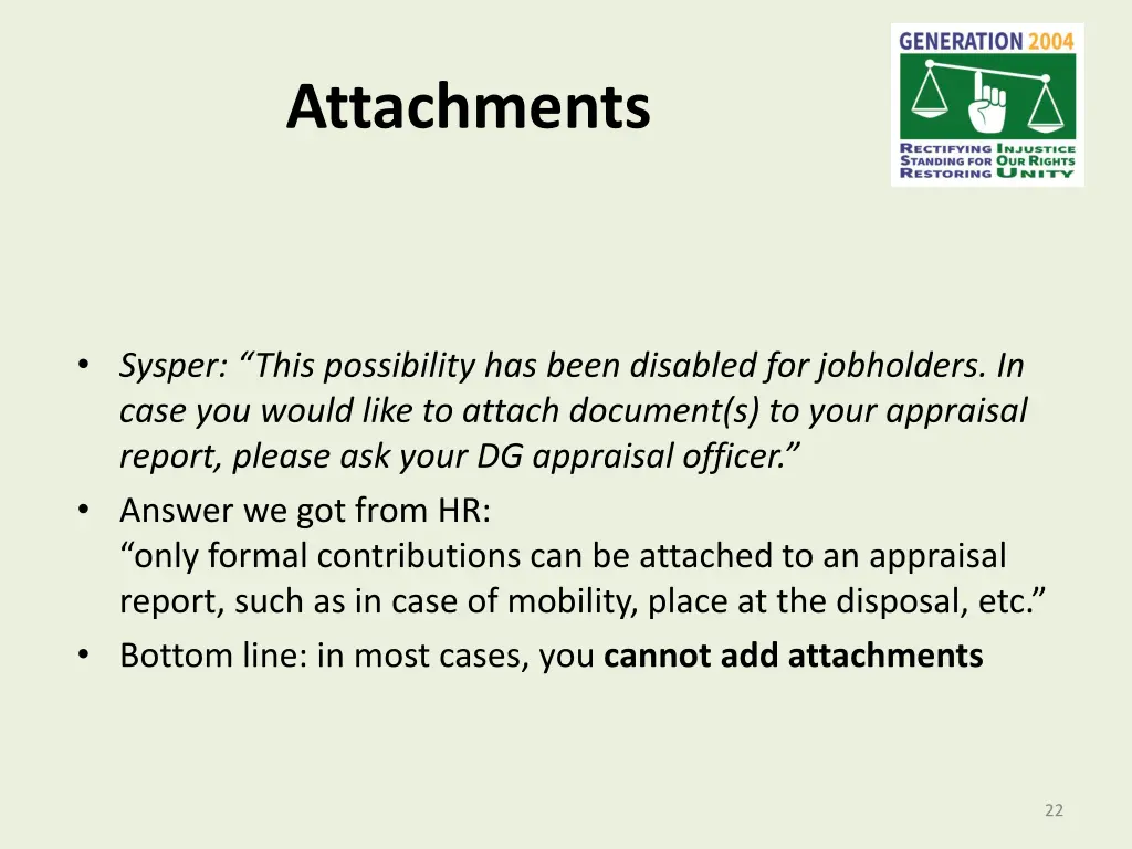 attachments