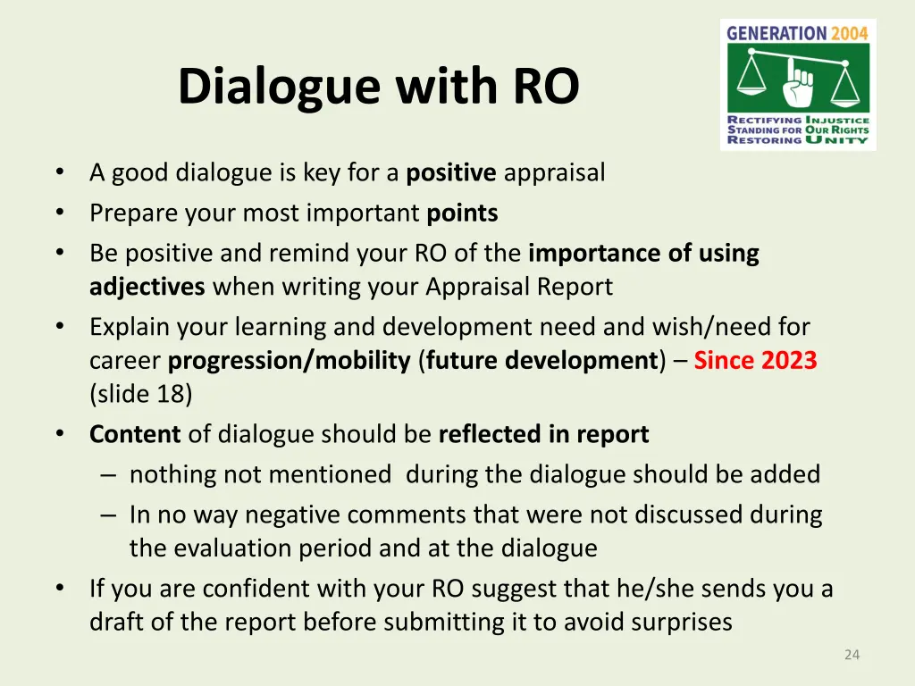 dialogue with ro