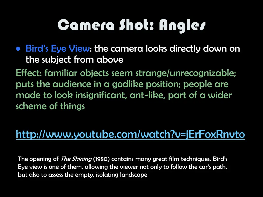 camera shot angles 1