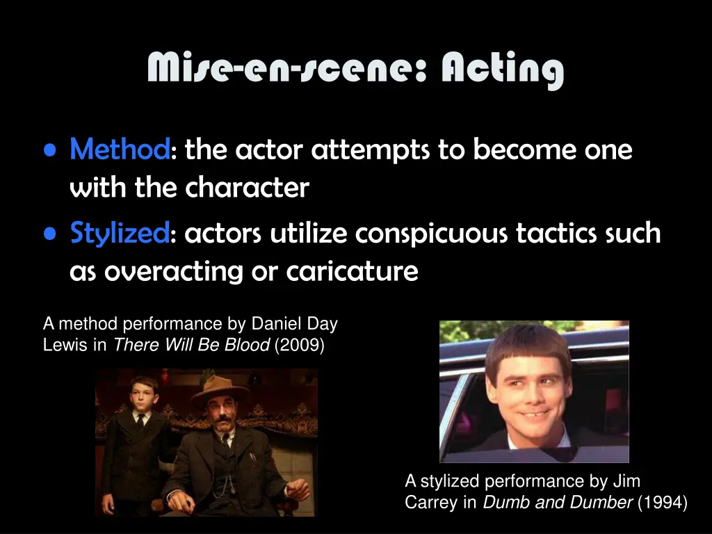 mise en scene acting