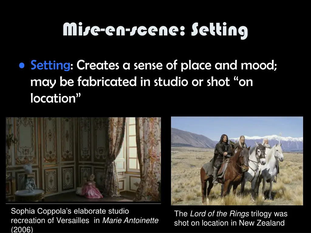 mise en scene setting