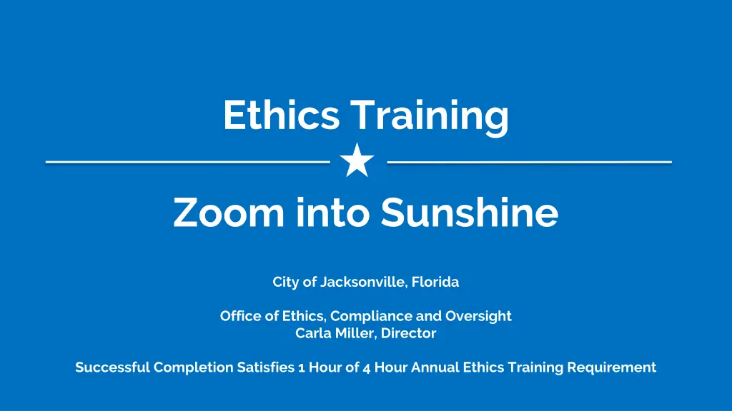 ethics training