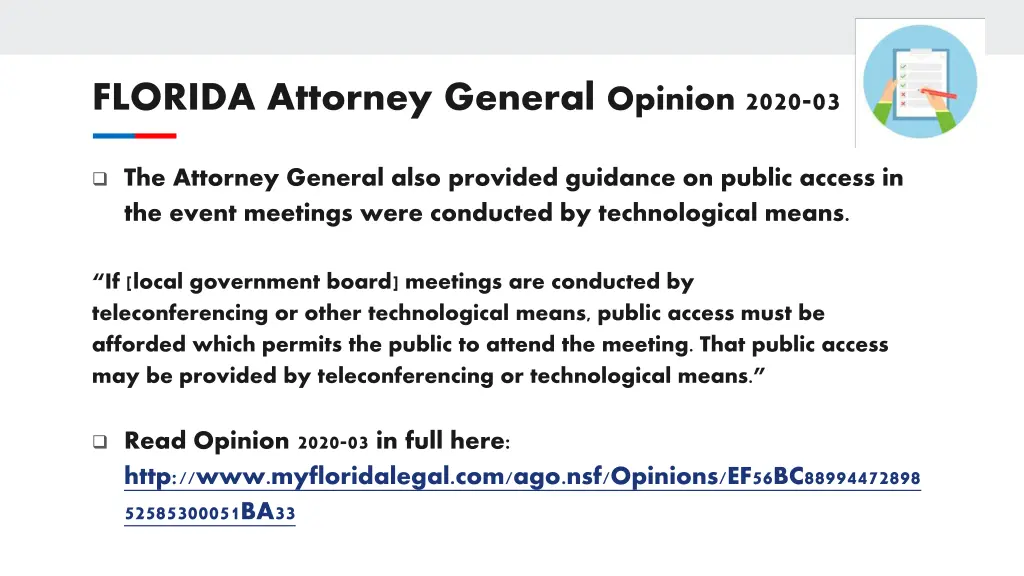 florida attorney general opinion 2020 03 1