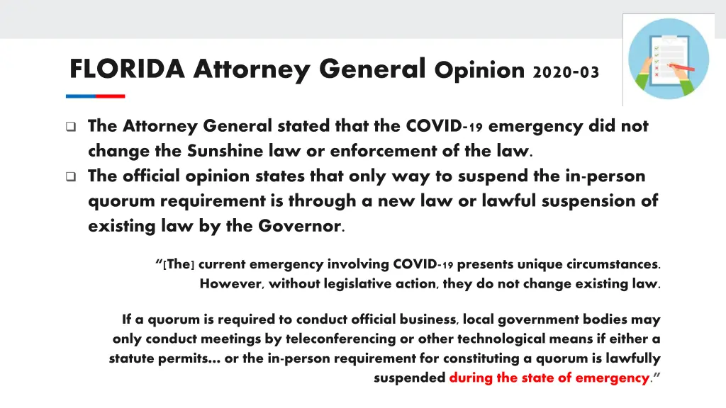 florida attorney general opinion 2020 03