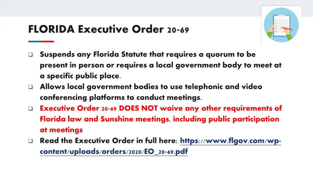 florida executive order 20 69