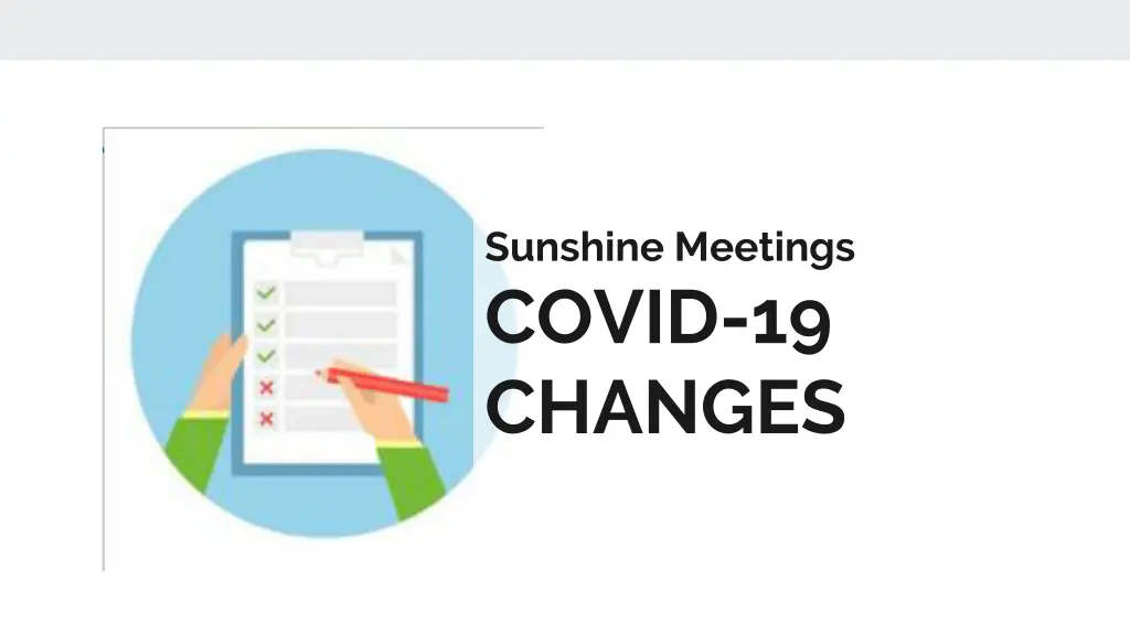 sunshine meetings covid 19 changes