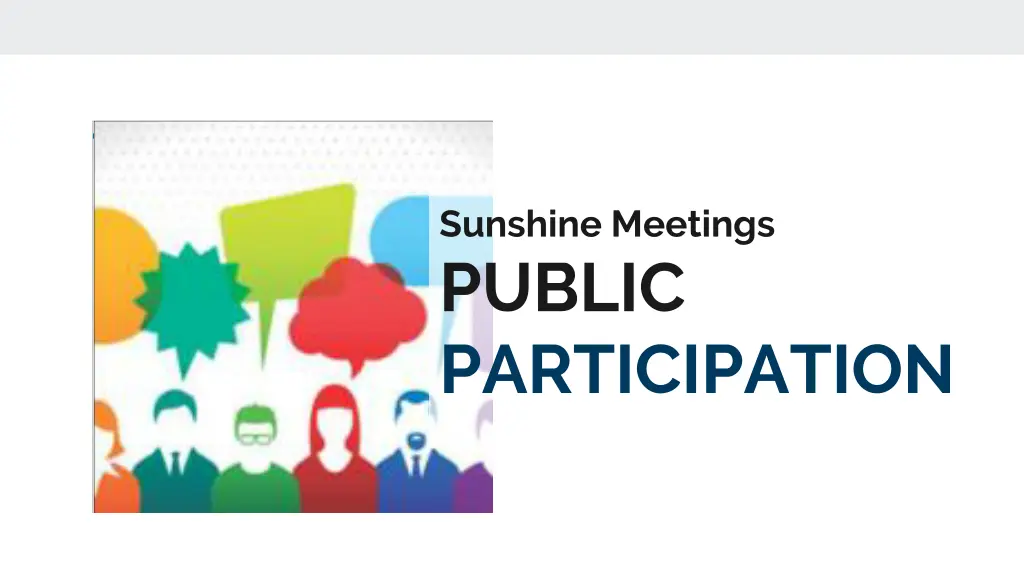 sunshine meetings public participation