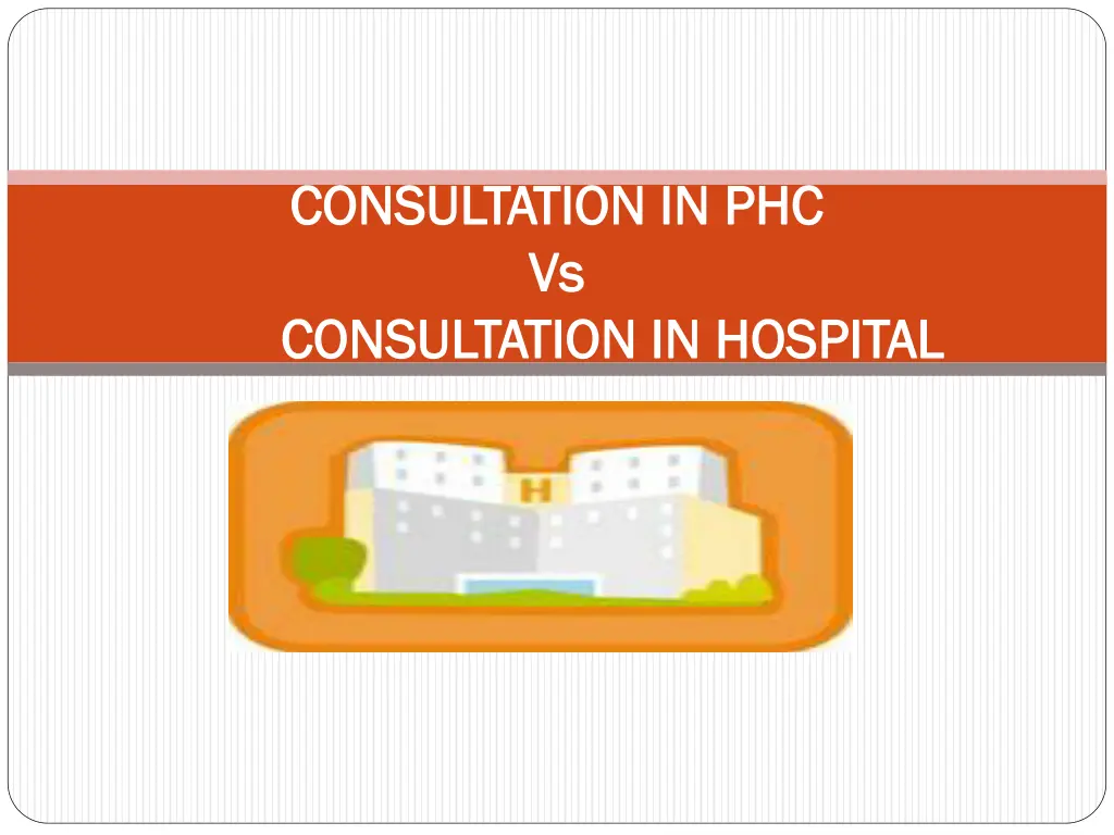 consultation in phc consultation
