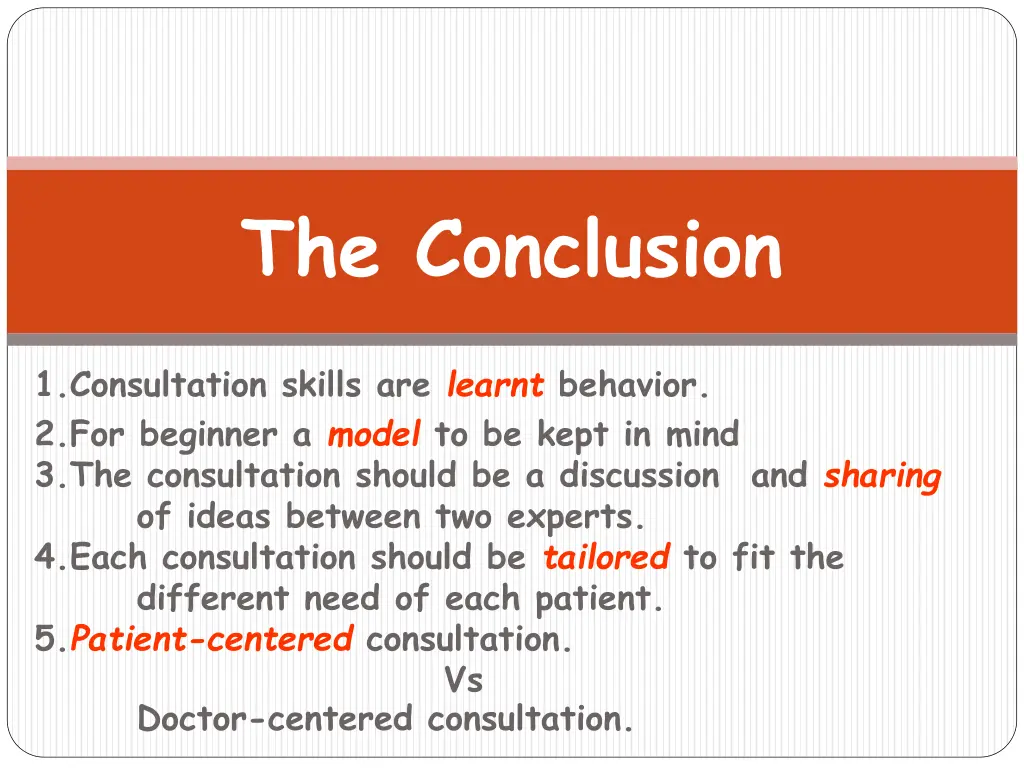 the conclusion