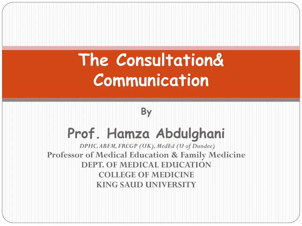 the consultation communication