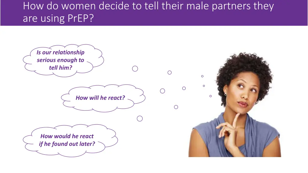 how do women decide to tell their male partners