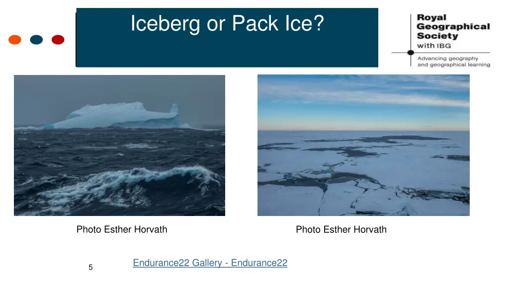 iceberg or pack ice