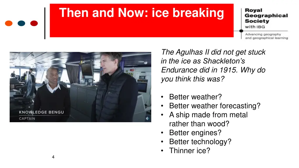 then and now ice breaking