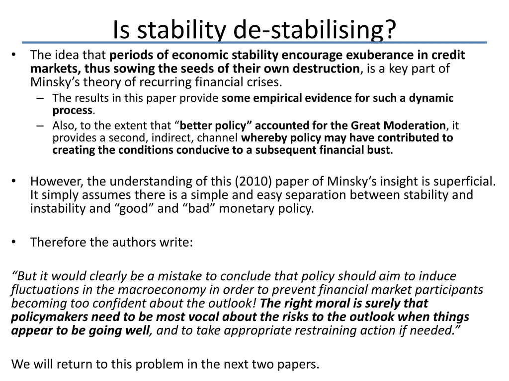 is stability de stabilising the idea that periods