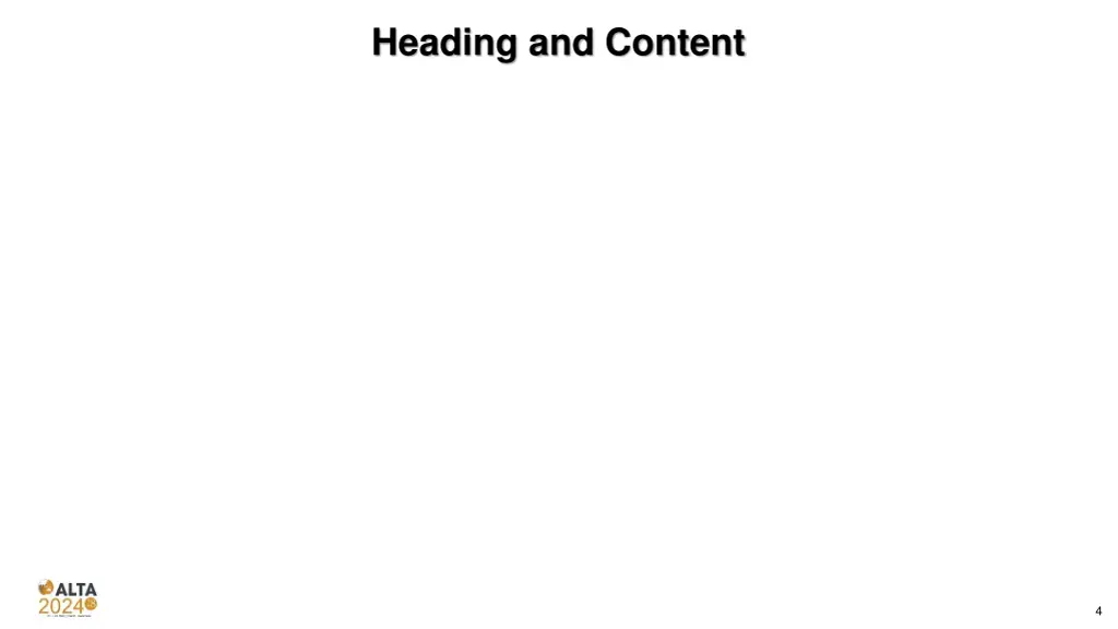 heading and content