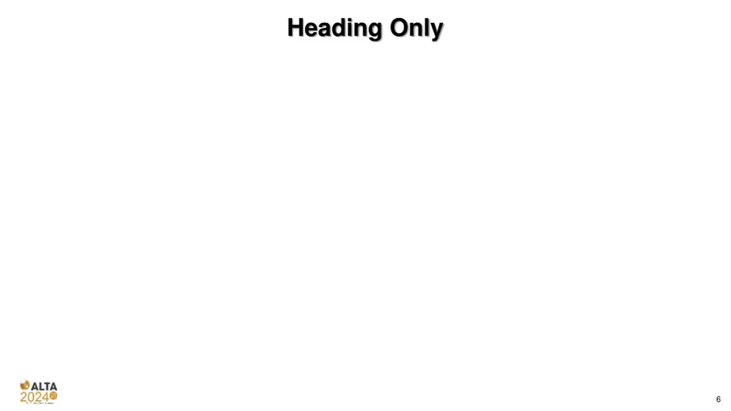 heading only