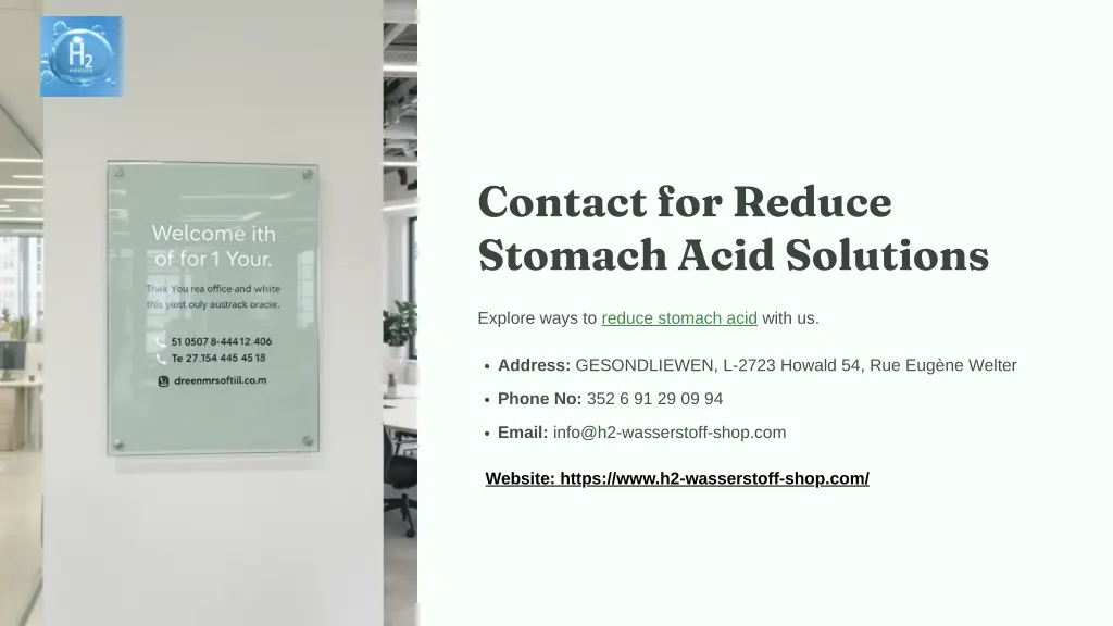 contact for reduce stomach acid solutions
