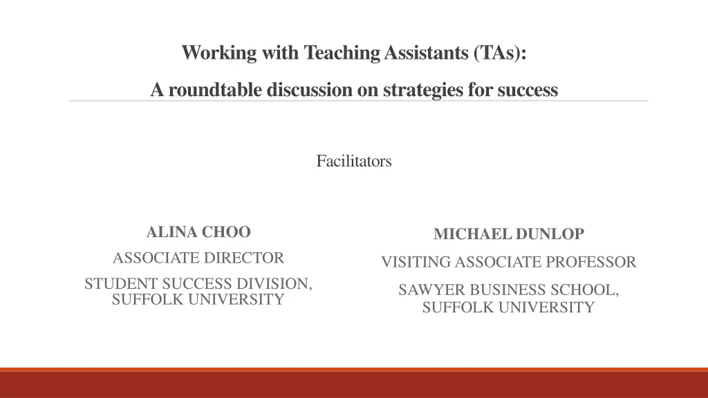 working with teaching assistants tas