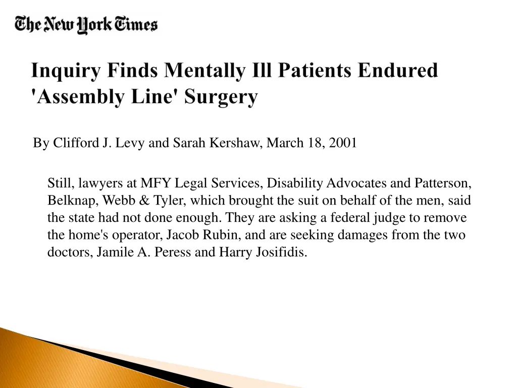 by clifford j levy and sarah kershaw march 18 2001