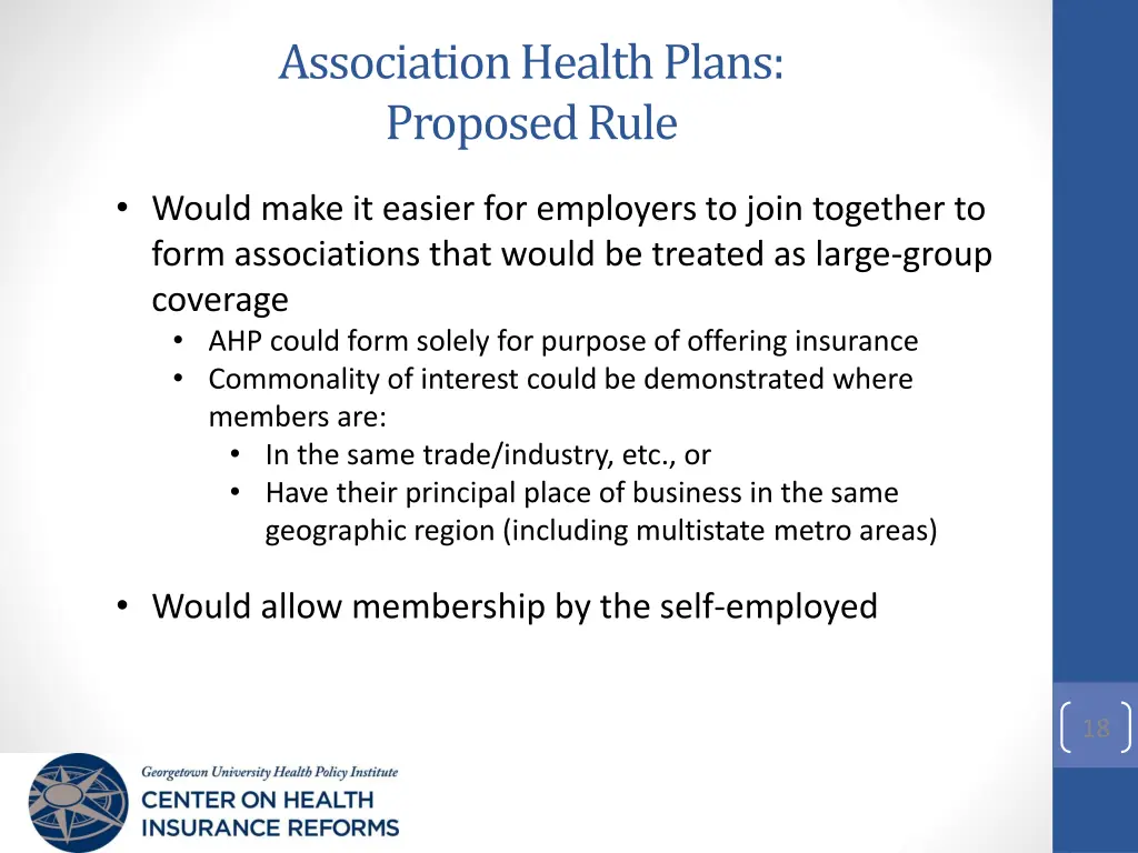 association health plans proposed rule