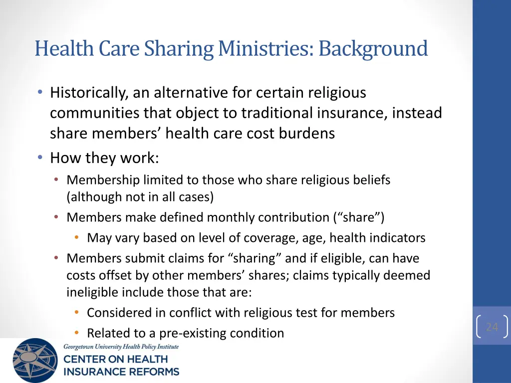 health care sharing ministries background