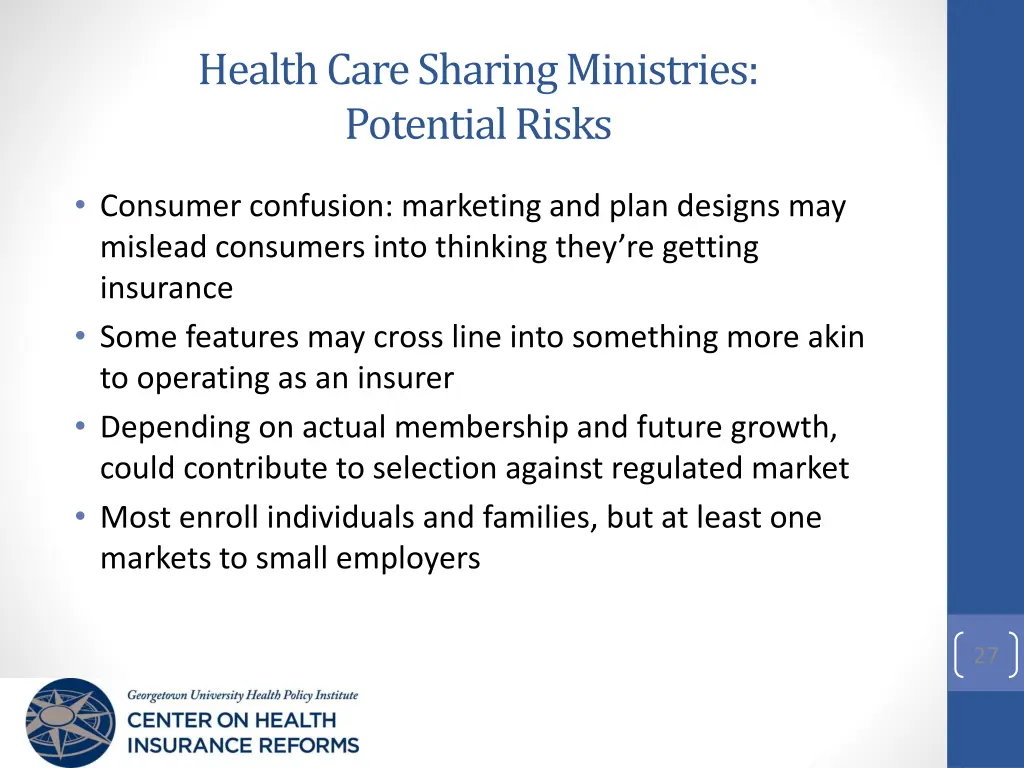 health care sharing ministries potential risks