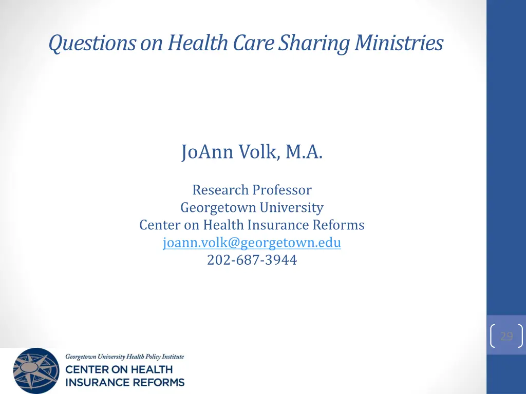 questions on health care sharing ministries