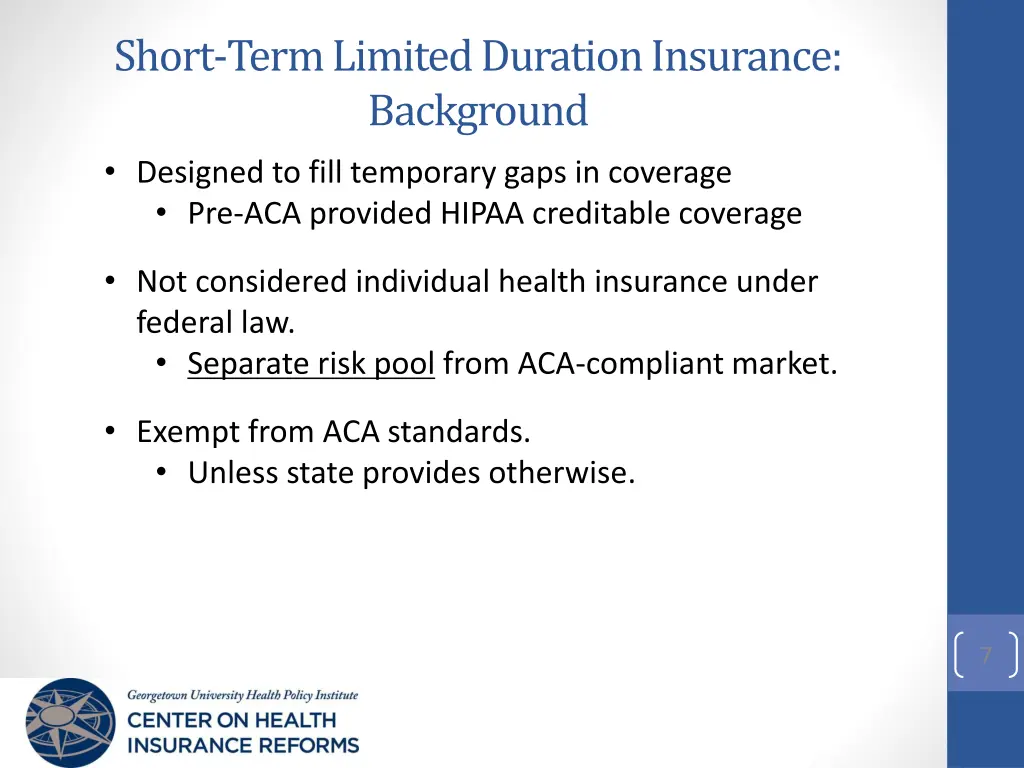 short term limited duration insurance background