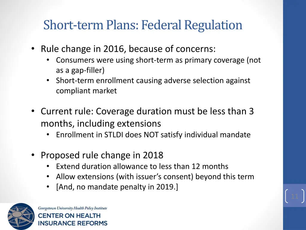 short term plans federal regulation