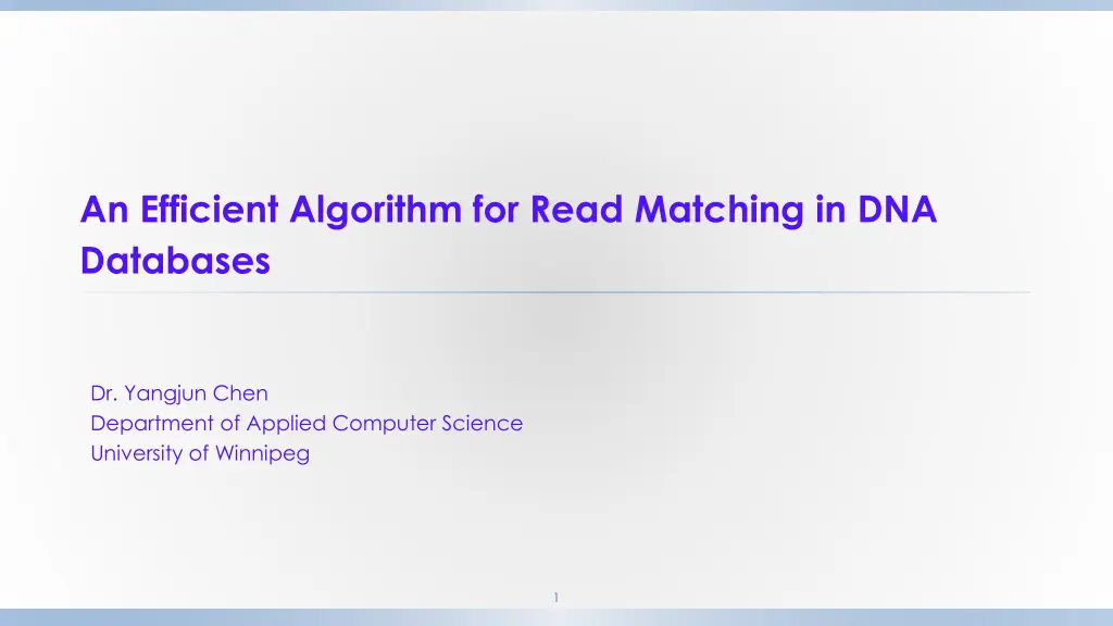 an efficient algorithm for read matching