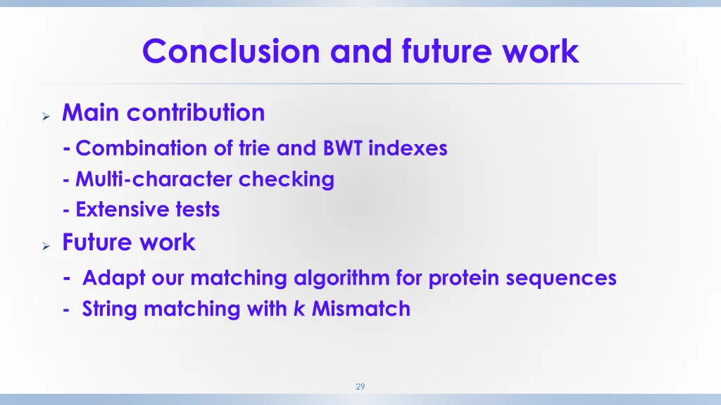 conclusion and future work