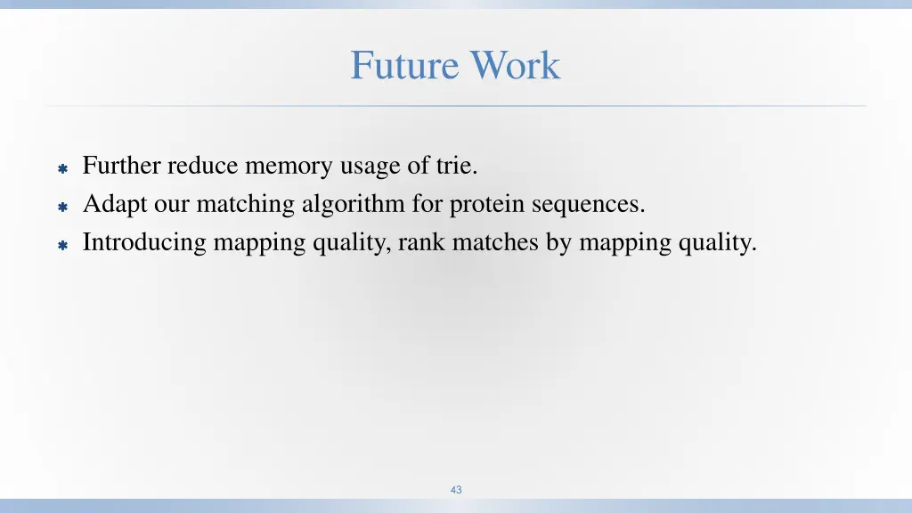 future work