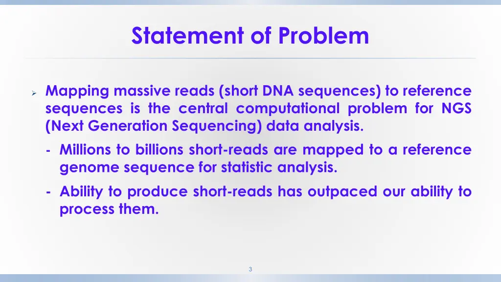 statement of problem