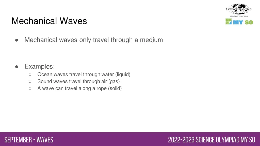 mechanical waves