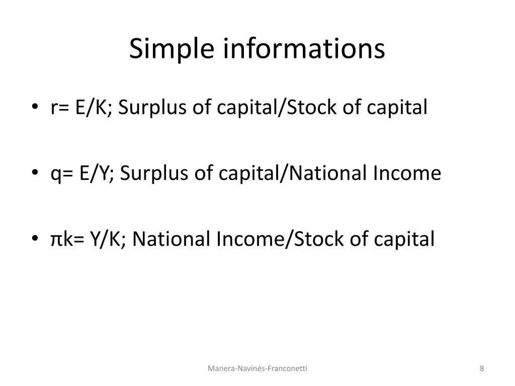 simple informations