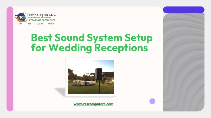 best sound system setup for wedding receptions