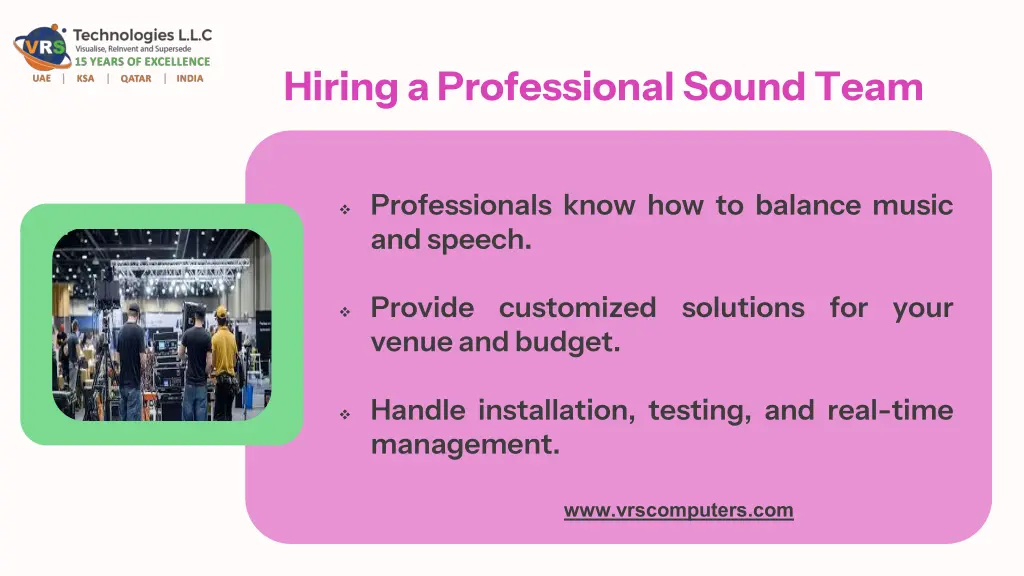 hiring a professional sound team